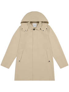 Hooded Mac Jacket - Tan