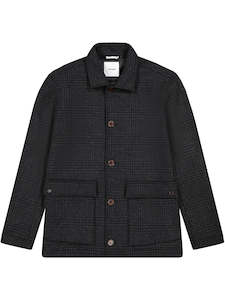 Patch Jacket - Black Houndstooth