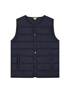 Quilted Nylon Vest - Navy