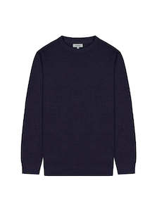 Cotton Silk Crew - Navy