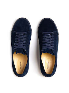 Suede Leather Low Sneaker - Navy