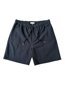 Hybrid Short - Navy Seersucker