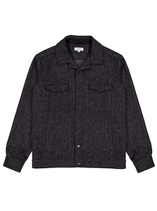 Woollen Trucker Jacket - Charcoal