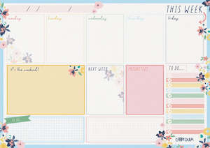 Carpe Diem Ditzy Floral Weekly Planner