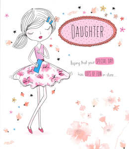 Books: BIRTHDAY CARD DAUGHTER GIRL WITH PHONE