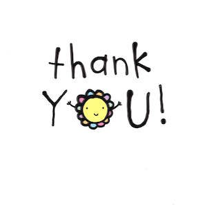 THANK YOU CARD FLOWER SMILE