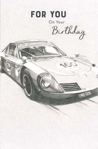 Birthday Card Race Car