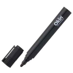 Books: OKIN MEDIUM BULLET TIP PERMANENT MARKER PEN BLACK