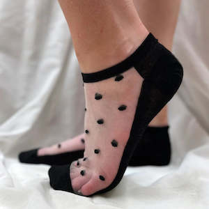 Footwear: MINX SPOT SHEER SOCKETTE