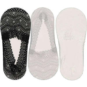 Footwear: MINX DAINTY SOCKETTES 3PACK