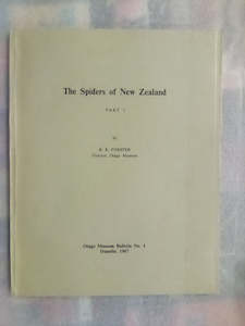 Books: The Spiders of New Zealand - Part 1 (1967) by R.R. Forster