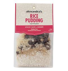 Grocery: Alexandra's Rice Pudding Sticky Date & Ginger 230gm (8)