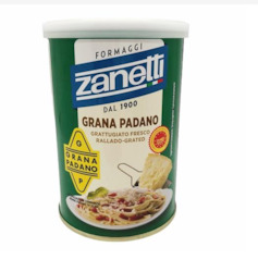 Grocery: Zanetti Parmesan Grana Padano Grated Cheese 160g