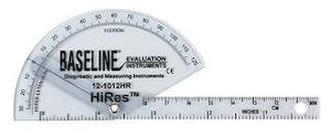 Medical equipment wholesaling: Baseline Plastic Goniometer- Finger HiRes Flex to Hyperextension