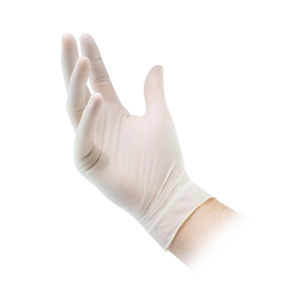 Medical equipment wholesaling: Satin Fit Latex Gloves Power Free Box of 100