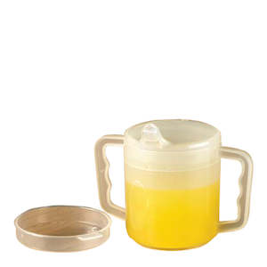 Medical equipment wholesaling: Two Handled Mug With Two Lids (2 Pack)