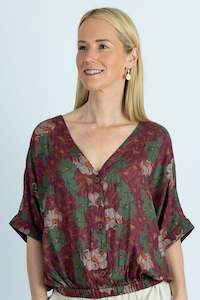 Cara stylish printed cropped top in Bamboo fabric