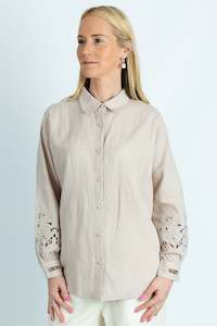 Aeson cutwork shirt in Cotton Linen