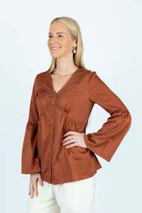 Bianka organic cotton Fit and Flare top