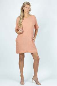 Summit midi dress in Linen