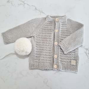 Reygan Cardigan 3-6 Months Tan Wool