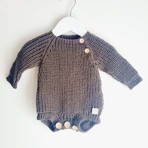 Elliott Romper 0-3 months Grey Wool