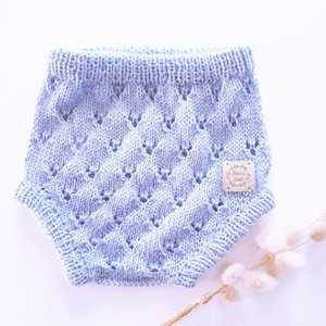 Starling Bloomers NB blue merino