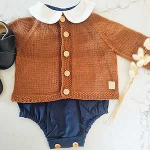 Sale Items: Cardigan 6 Months Merino Brown