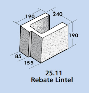 Rebate Lintel 25.11