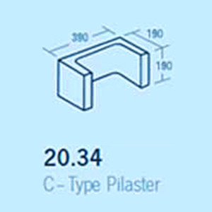 Brick manufacturing - clay: Pilaster C Type/Column “C” – 20.34