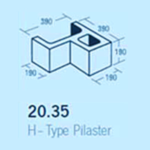 Brick manufacturing - clay: Pilaster H Type/Column “H” – 20.35