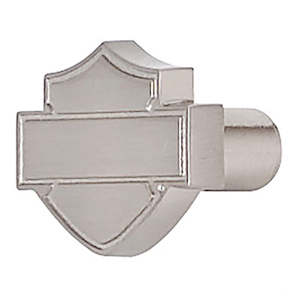 hdl-10113 HARLEY Bar & Shield Silhouette Knob Brushed Nickel - HDL-10113 hdl-10113