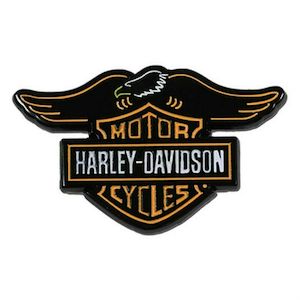 sa8014650 HARLEY 1.5 inch. Neon Bar & Shield Eagle Metal Pin, Gloss Black Finish sa8014650