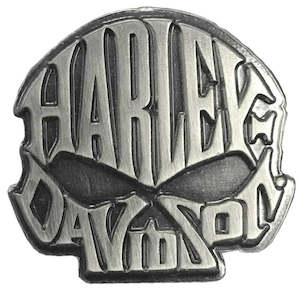 sa8008871 Harley HD PIN H-D   SKULL   TEXT 1`` sa8008871 sa8008871