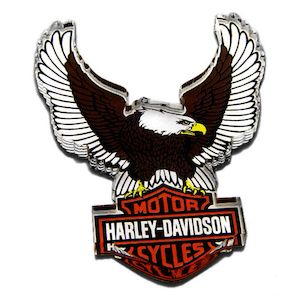 sa8005160 HARLEY Cut-Out Up-Winged Eagle Hard Acrylic Magnet - 3.5 x 2.5 inches sa8005160