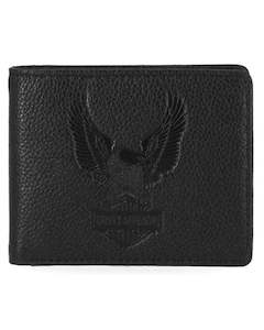 mw-mwm033-blk Harley WALLET PEBBLE EAGLE BILLFOLD RFID BLK 4.25`` X 3.5 mw-mwm03…