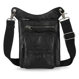 mw-mhm002-blk Harley SHOULDER THIGH PACK LEATHER 6.75`` X 8`` mw-mhm002-blk mw-mhm002-blk