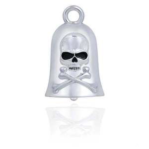 srb0026 RIDE BELL  SKULL  AND CROSSBONES srb0026