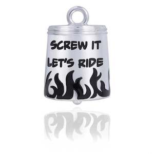 srb0023 RIDE BELL SCREW IT LETS RIDE BLACK FLAMES srb0023