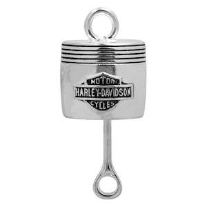 hrb022 HARLEY® Bar and ; Shield Piston Silver Ride Bell HRB022