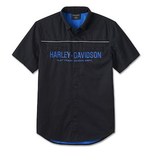 96455-24vm Harley MEN`S #1 RACING PERFORMANCE  SHORT SLEEVE SHIRT - HARLEY BLACK