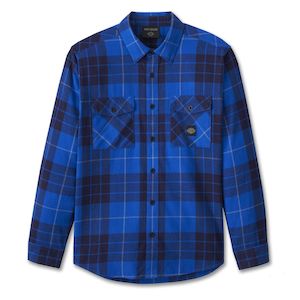 96459-24vm Harley MEN`S ESSENCE SHIRT - BLUE PLAID