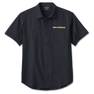 Macadamia nut growing: 96442-24vm Harley MEN`S WICKED SHORT SLEEVED PERFORMANCE  SHIRT - HARLEY BLACK