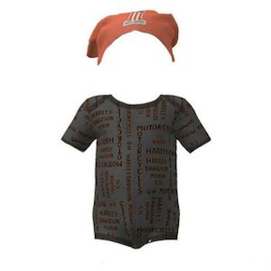 s2554127-3 Harley KIDS NB BOYS KNIT CREEPER W DOO RAG  3/6  MTHS s2554127-3 s2554127-3