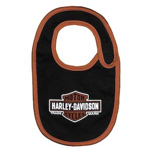 s7059309 Harley KIDS NEWBORN BOYS 2 PK BIBS ORG/ BLACK  s7059309 s7059309