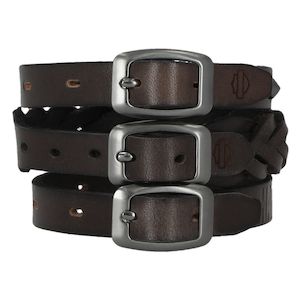 mw-mau607-blk-l Harley CUFF LEATHER SET OF 3  10mm 9``- 10`` mw-mau607-blk-l mw-mau607-blk-l