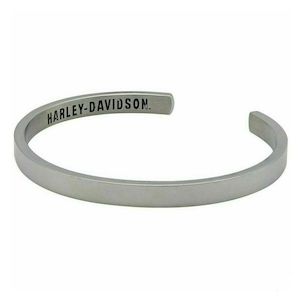 Macadamia nut growing: hsb0262 HARLEY  Womens H-D Script Wide Cuff Bracelet - Stainless Steel