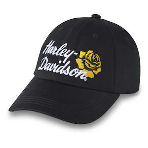 Harley ROSE RACER ADJUSTABLE BASEBALL CAP - HARLEY BLACK