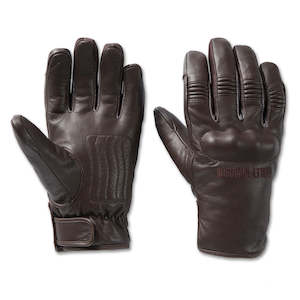 Harley MEN`S GILD WATERPROOF  LEATHER GLOVES - JAVA