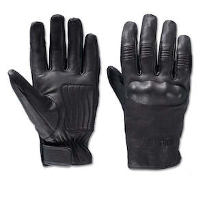 Harley MEN`S GILD WATERPROOF  LEATHER GLOVES - HARLEY BLACK